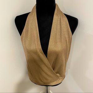 Adam Lippes Gold halter top